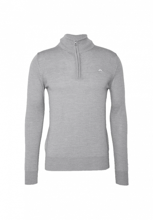 Пуловер JL Kian Zipped Grey Melange